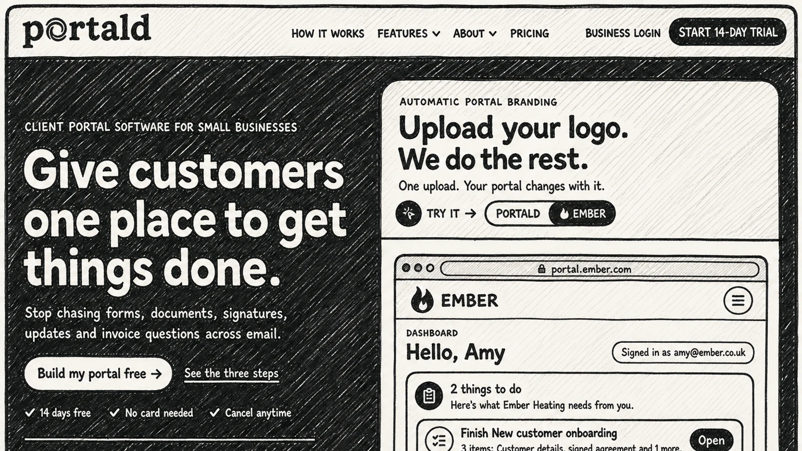 PortalD marker-pen website project view