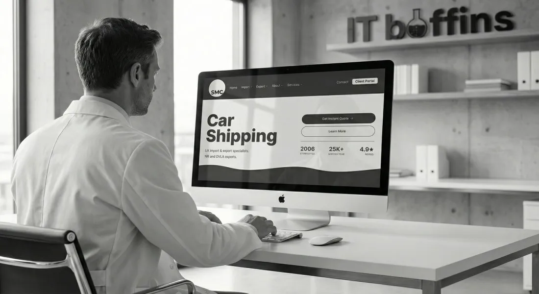 Modern website design example